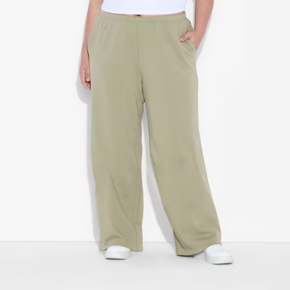 Women's Mid-Rise French Terry Sweatpants - Wild Fable - Sage Green Sz XXL - Picture 2 of 3